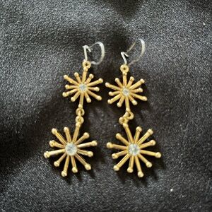 Vintage Gold Starburst MCM Atomic Earrings